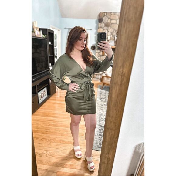 ASOS silk green dress - Picture 6 of 12